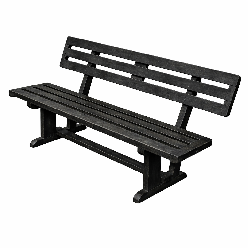 School Bench With Back
