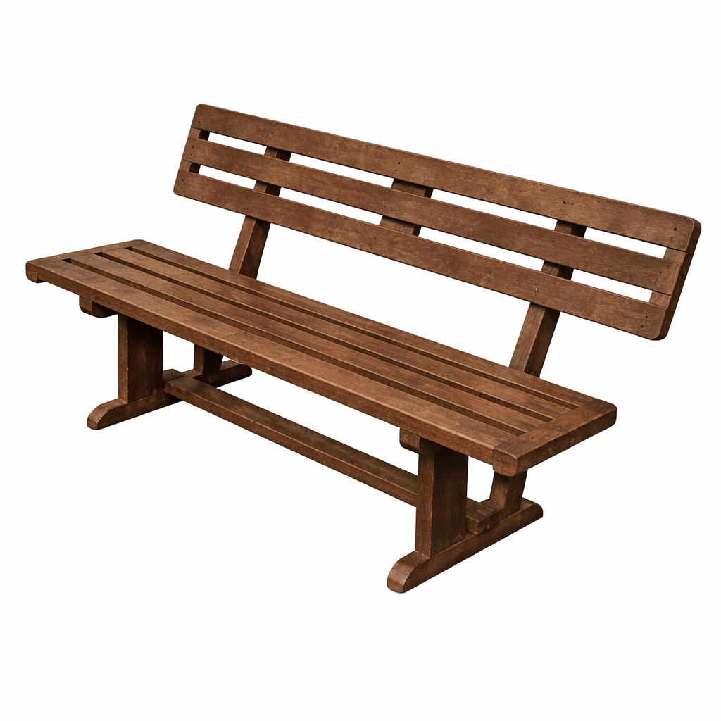 School Bench With Back