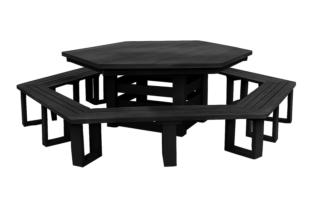 Recycled Plastic Hex Picnic Table