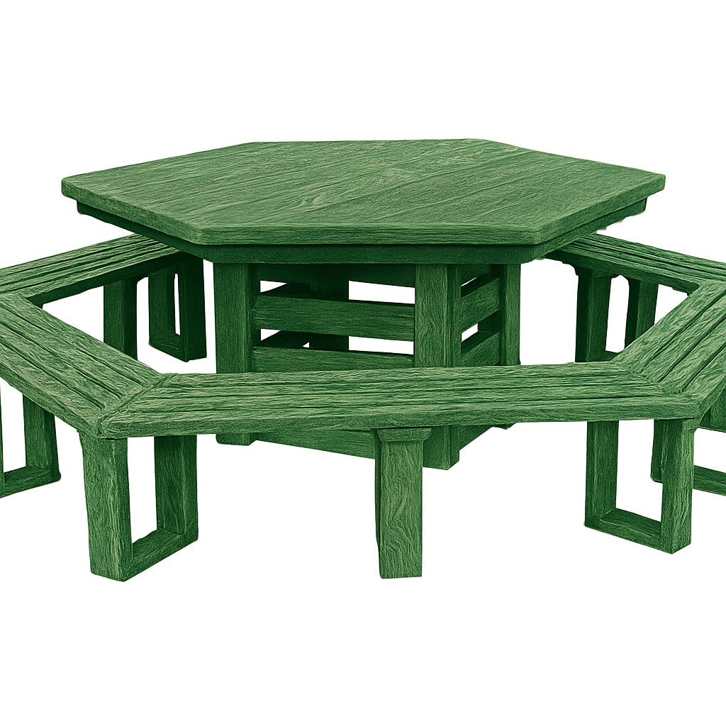Recycled Plastic Hex Picnic Table