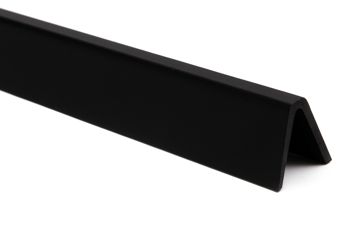 1.6M - 40mm x 40 mm PVC Angle Black