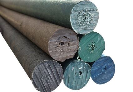 2400 x 60mm Diameter Recycled Plastic Pole