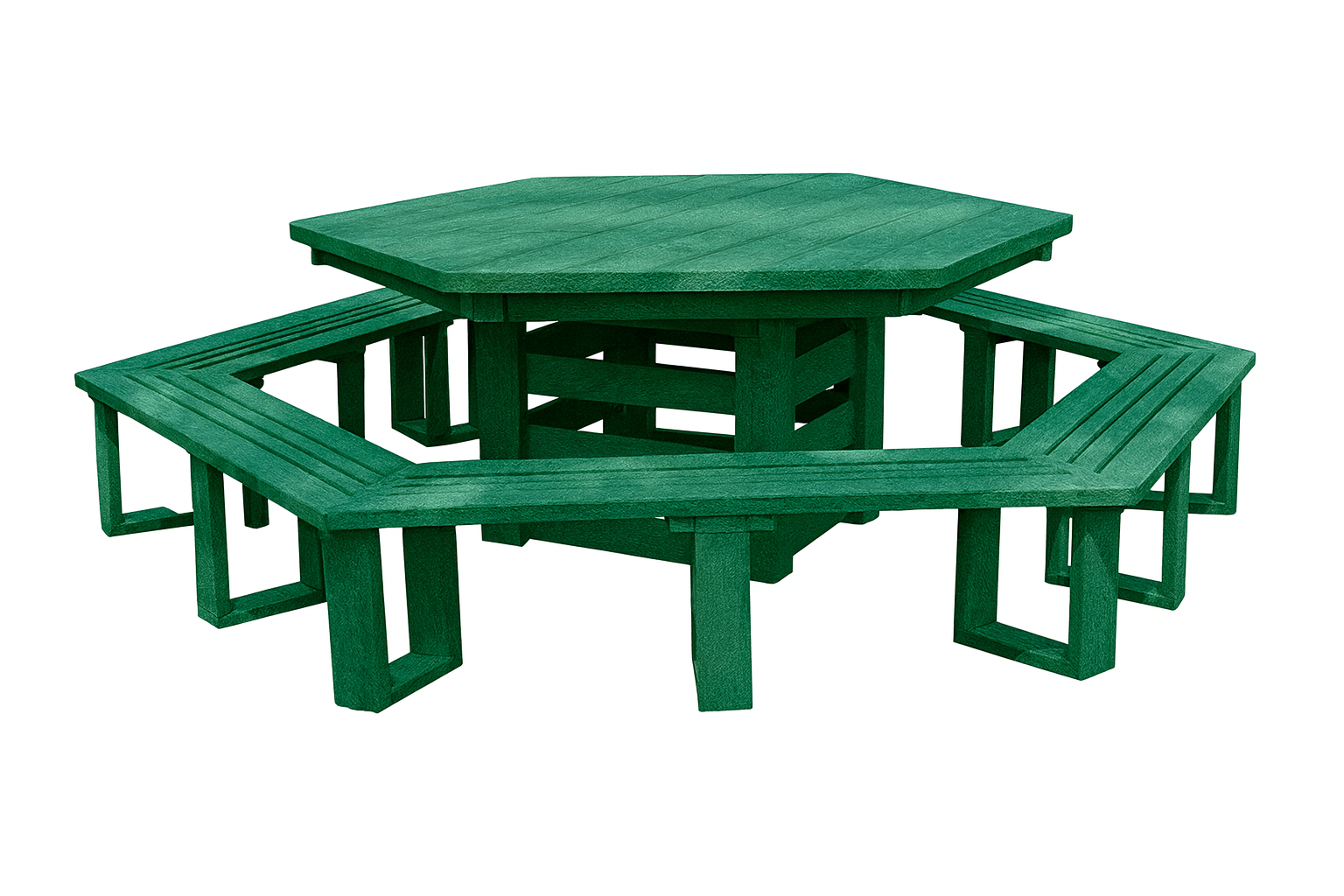 Recycled Plastic Hex Picnic Table