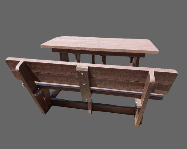Sleeper Picnic Table With Back
