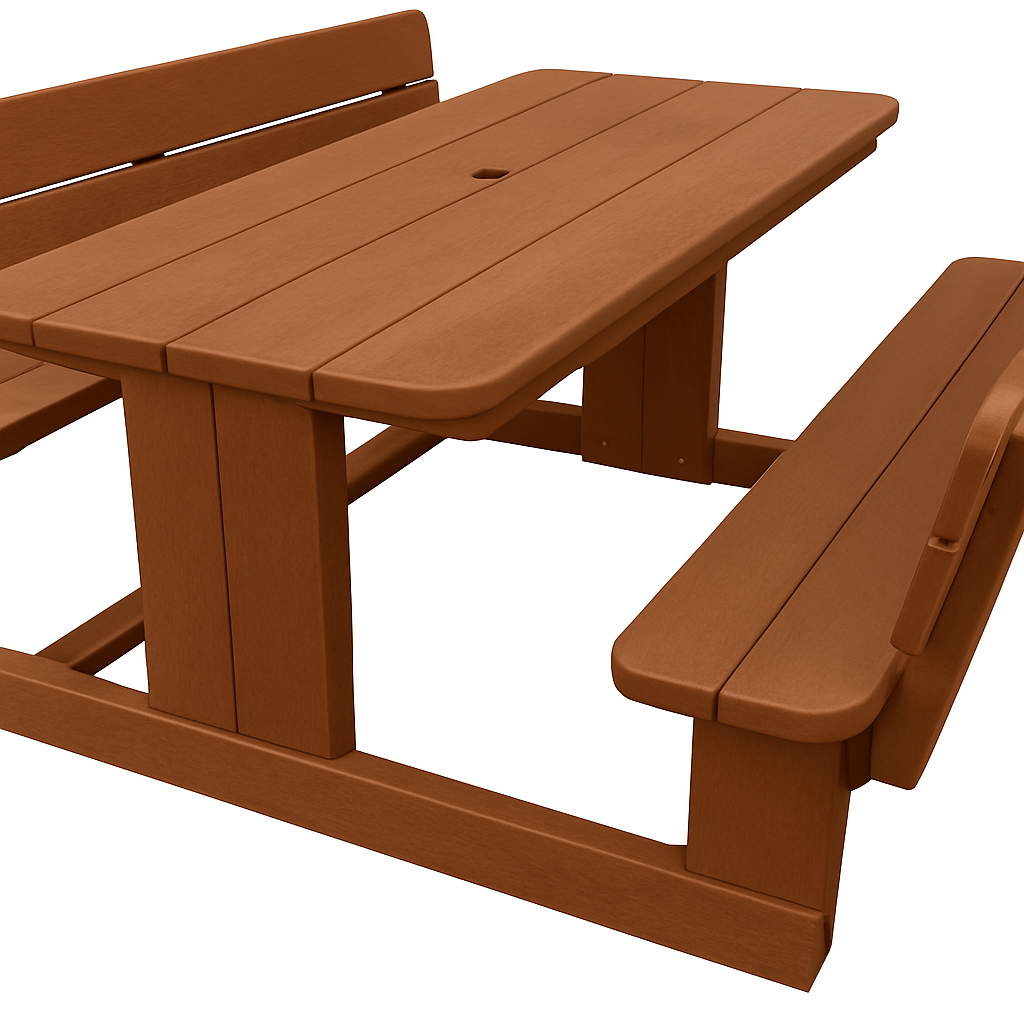 Sleeper Picnic Table With Back