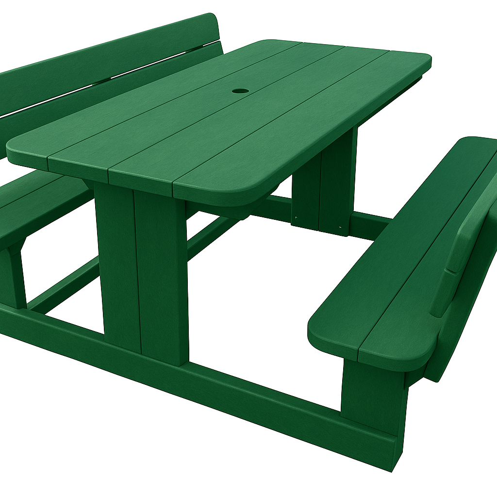 Sleeper Picnic Table With Back