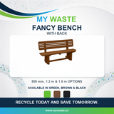 MYWASTE Fancy Bench With Back recycled plastic product range