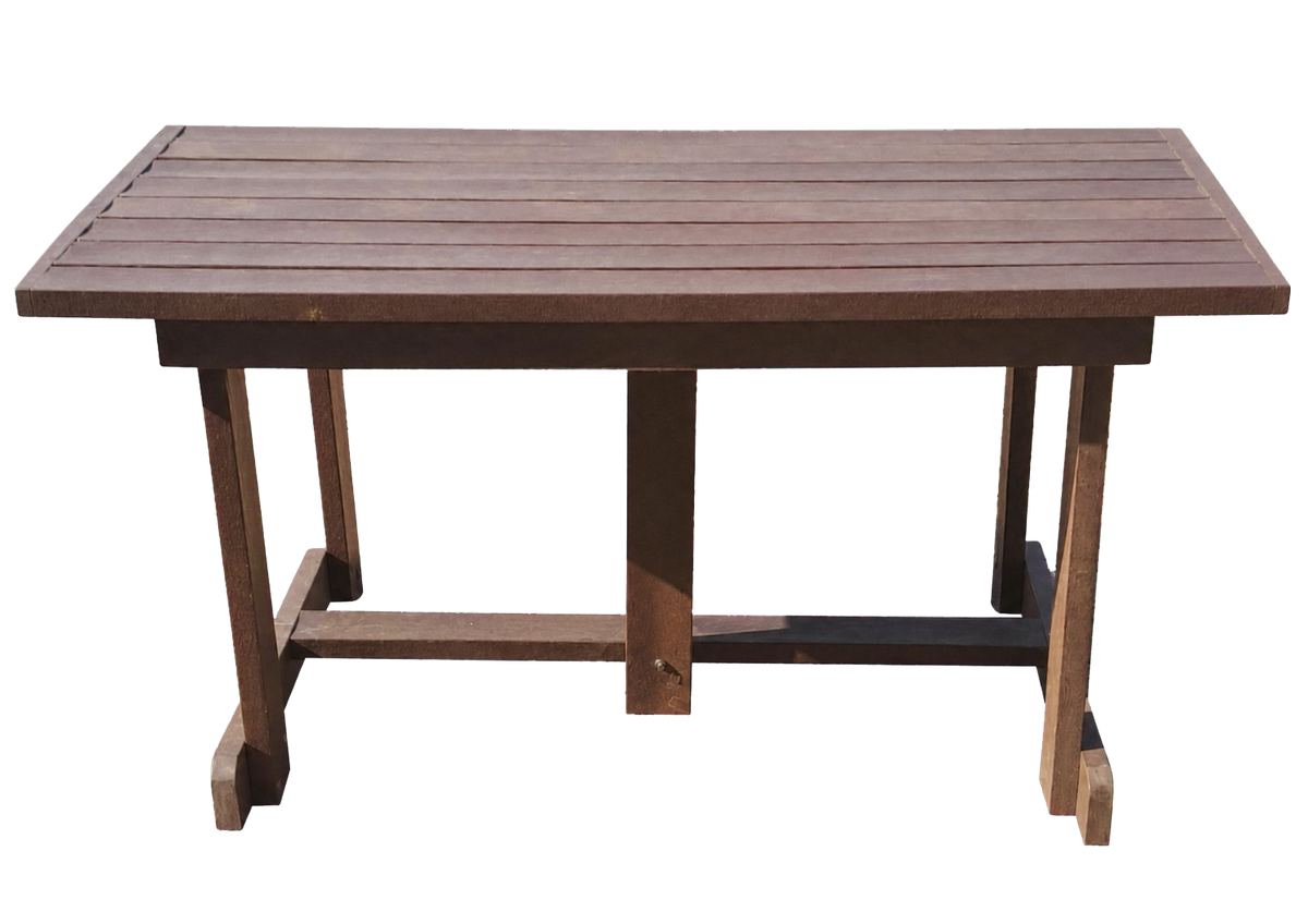 Jumbo Freestanding Table side view in brown