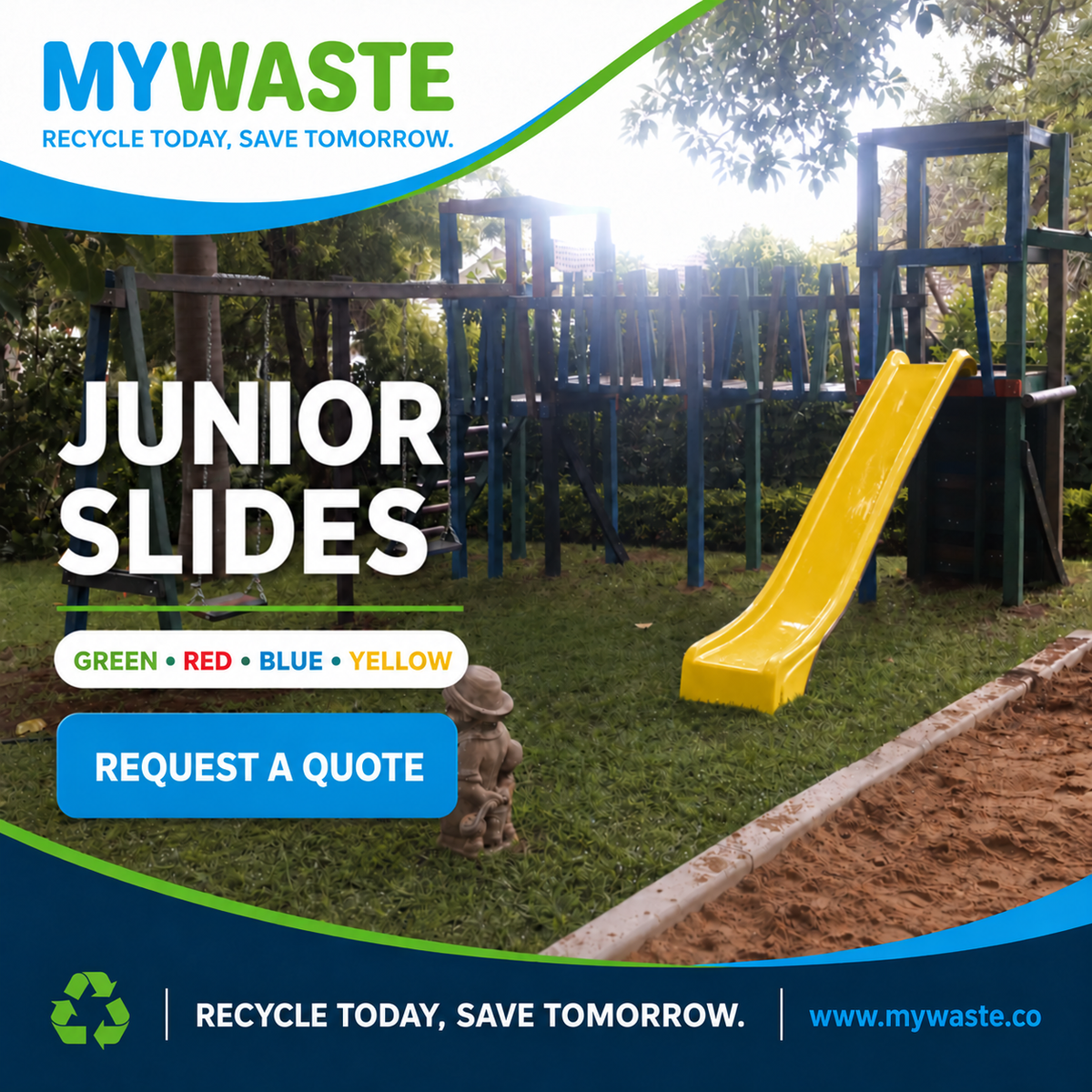 MYWASTE Junior Straight Slide yellow variant