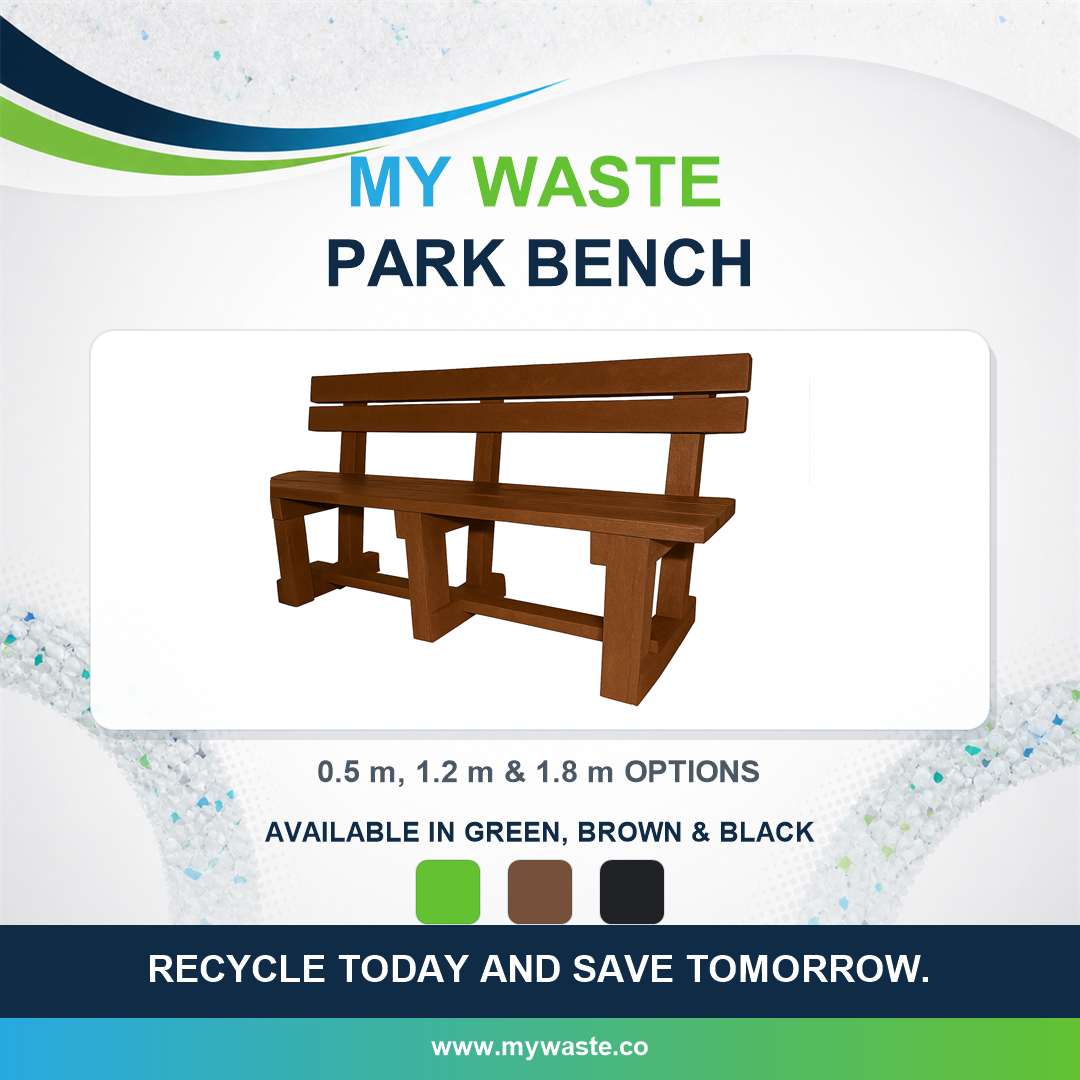 MYWASTE Park Bench recycled plastic product range