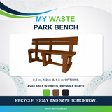 MYWASTE Park Bench recycled plastic product range