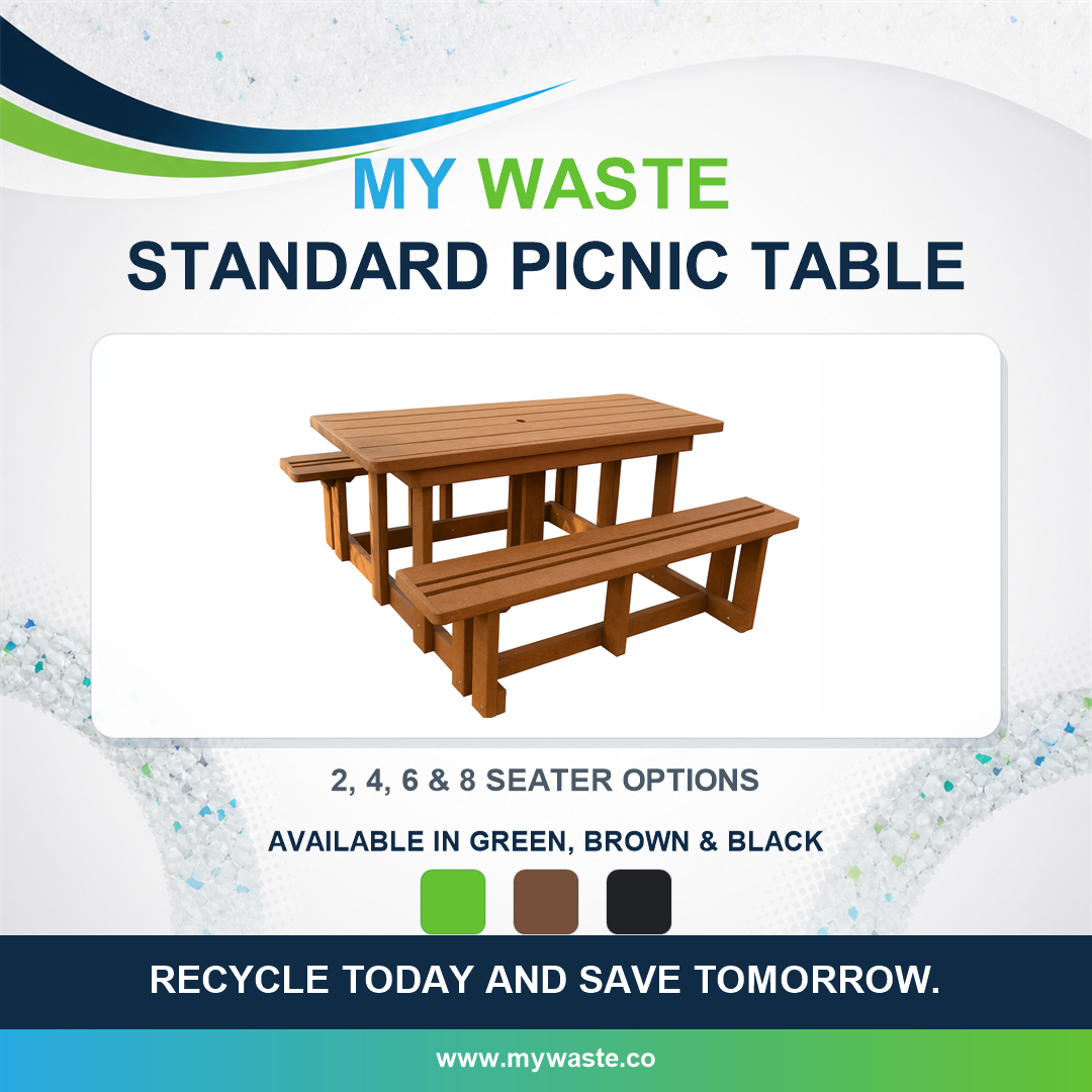 MYWASTE Standard Picnic Table recycled plastic product range