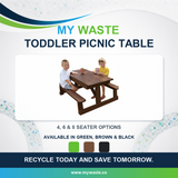 MYWASTE Toddler Picnic Table recycled plastic product range